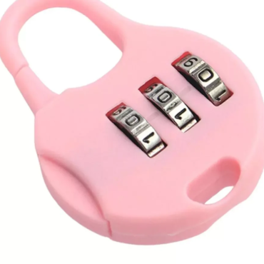 3-Digit Travel Combine Lock Samll รีเซ็ตรหัสล็อคสําหรับกระเป๋าเดินทาง pink